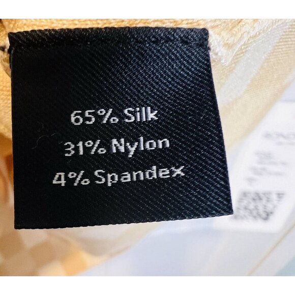 Rondina Gingham Sleeveless Knit Tank Top Medium Tan Cream Silk Blend MSRP $225 - Picture 6 of 7